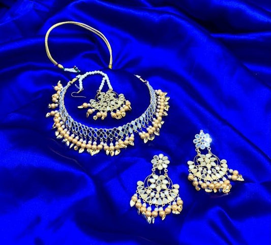Mirror Pippal Pathi Necklace Set