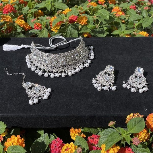 Cubic Zirconia Choker Set