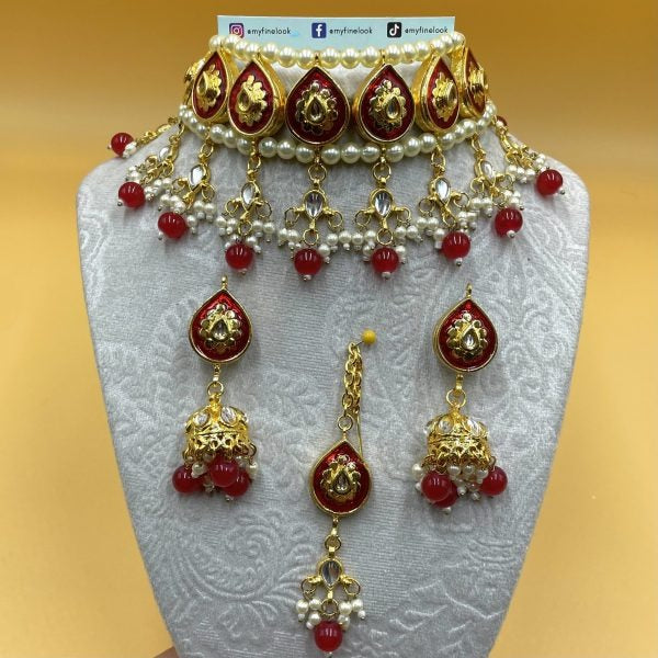 Handmade Kundan/Meena Choker Set